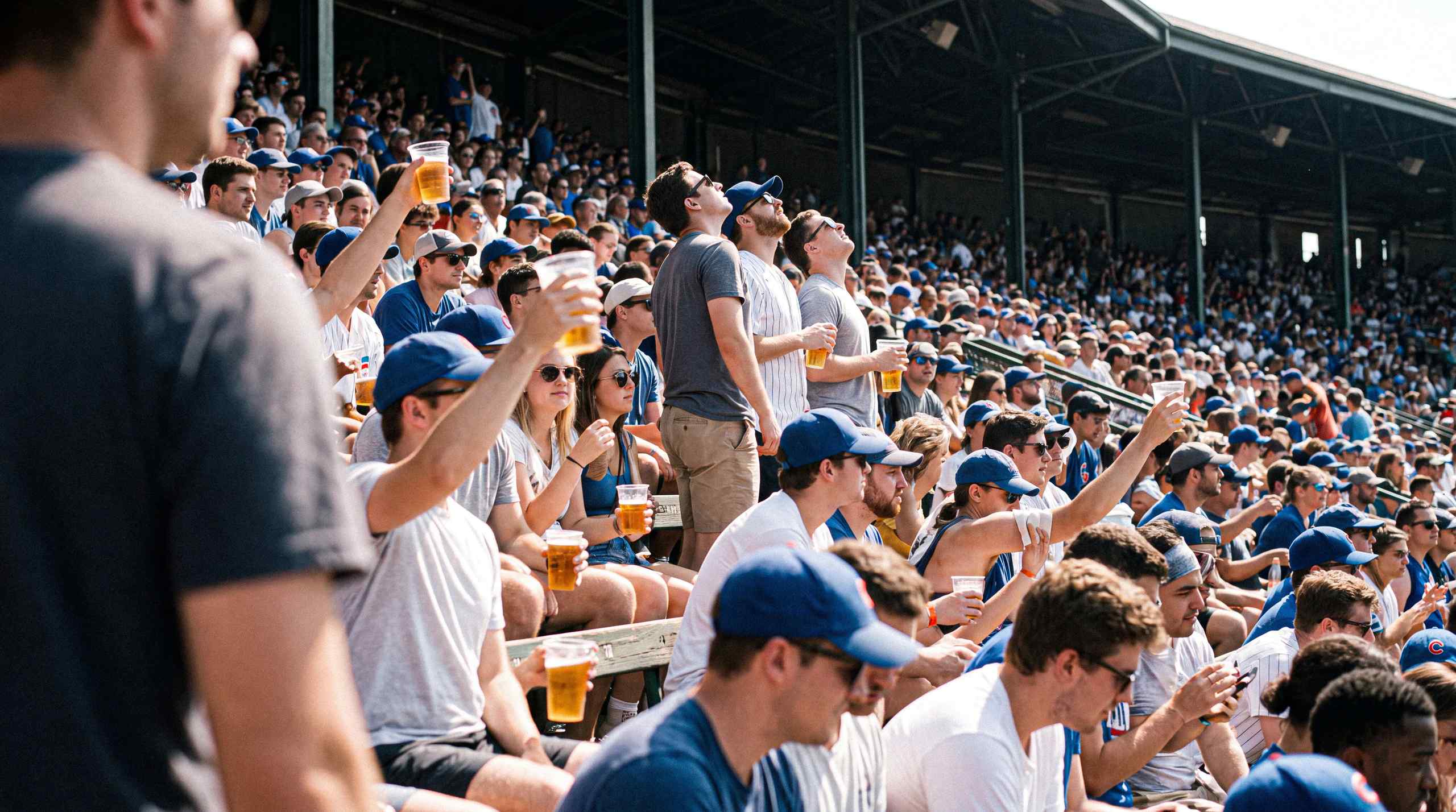 The Wrigley field grandstand.